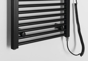 Aqualine Aqualine, DIRECT-E elektrické vykurovacie teleso, rovné, 450x1320 mm, 400 W, čierna, ILE34TB