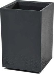 PLASTOVÝ KVETINÁČ NA KOLIESKACH BETONIQUE ECO 60X40X40 CM IMITÁCIA BETÓNU ANTRACITOVÁ