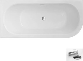 Besco Akrylátová asymetrická vaňa Avita Slim Plus 170x75, s prepadom BESCO-Typ výpuste: Alcaplast Click-Clack so štrbinovým prepadom, chróm, BESCO-Ro…
