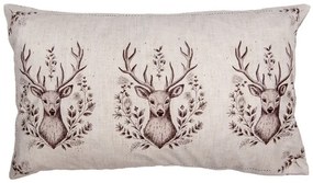 Béžová obliečka na vankúš s jeleňami Gentle Wilderness - 30*50 cm