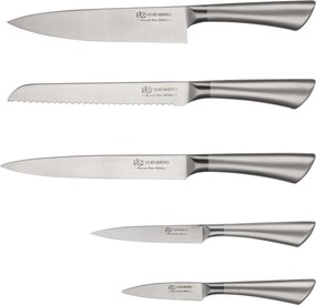 6 dielna sada nožov v stojane v štýlovom drevenom stojane