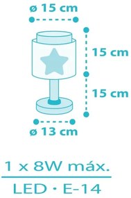 Dalber 76011T - Detská lampička BABY DREAMS 1xE14/8W/230V modrá