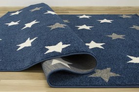 Detský koberec Emily Kids 5767A Hviezdy modrý