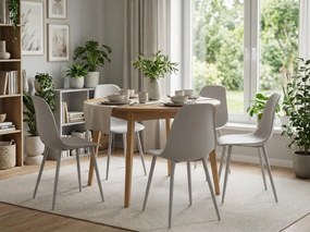 Jedálenská stolička OSAKA plastová, svetlosivá