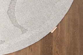 Koberec Agnella Morphic Organica svetlosivý kruh