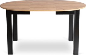 Vintino Oživte svoj domov farbami. Rozkladací jedálenský set AMFORA v dekore dub craft čierny a 4 dizajnové žlté stoličky BERA. Moderný loft štýl.