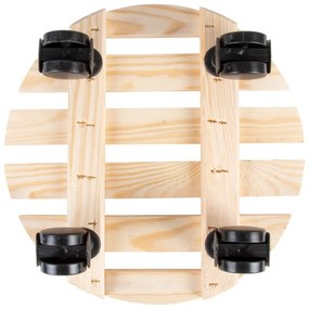 Drevený pojazdný podstavec pod kvetináč ø 29 cm (výška 8 cm) Indoor &amp; Outdoor – Esschert Design