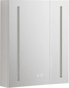 Mereo Mereo, kúpeľňová galérka 60 cm, zrkadlová skrinka, strieborná, MER-CN190