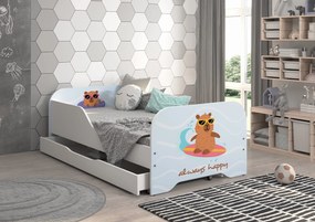 Wooden Toys Detská posteľ MIKI 160x80 KAPIBARA NA VLNE