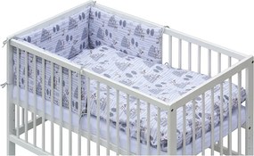 Postýlka 120 x 60 cm s kompletní výbavou Srneček - šedá