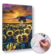 Maľovanie podľa čísel SLNEČNICOVÁ LÚKA – stredná náročnosť