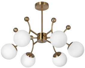 Luster na tyči 6xE27/60W/230V zlatá