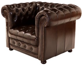 furniture-nabytek.cz - Pohovka jednomiestna Chesterfield Manchester z pravej hovädzej kože