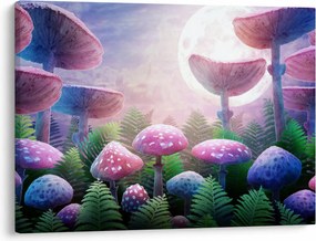 Obraz - Huby pri splne, grafika (70x50 cm)
