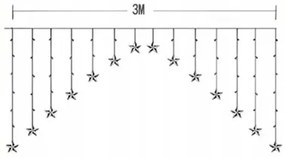 LED záves CD004 s diaľkovým ovládaním