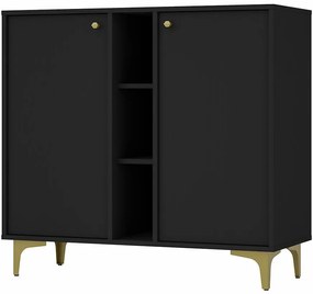 Komoda Tokyo 1 2D čierny grafit 822