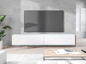 TV stolík/skrinka Dlone 180 MDF, Farby: czarny / czarna fala, Osvetlenie: osvetlenie LED biele