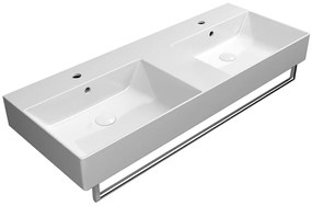 GSI GSI, KUBE X keramické dvojumývadlo 120x47 cm, biela ExtraGlasse, 9425111