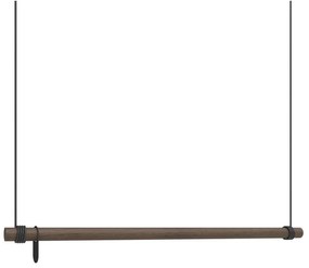 Hnedý nástenný vešiak z dubového dreva 110 cm Swing L – LIND DNA