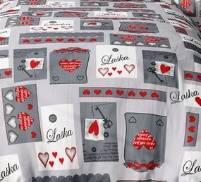 Bavlnené obliečky Homa ROSAL LOVE 3-dielna sada 140x200 cm