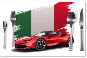 Sablio Prestieranie Ferrari Talianska vlajka: 40x30cm