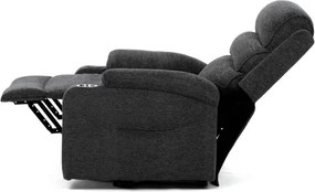 Polohovacie kreslo sivé, elektrické TV-S8348 GREY2