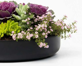 Dekoračná miska ORYVEN, sklolaminát, priemer 30 cm, antracit