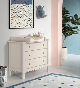 Béžová detská komoda s prebaľovacím pultom 89x90x55 cm Swingo – Vipack