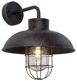 Brilliant - Vonkajšia nástenná lampa PORTLAND 1xE27/60W/230V čierna/patina