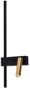 Toolight Toolight, LED nástenné svietidlo 8W, 4000K, APP1439-W RIGHT, čierna-zlatá lesklá, OSW-04777