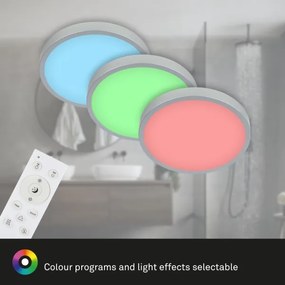 Briloner 3709-014 - LED RGBW Stm. stropné svietidlo LED/22W/230V strieborná + DO