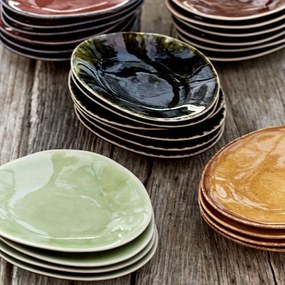 Svetlozelený kameninový dezertný tanier Costa Nova Riviera, ⌀ 16 cm