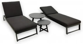 Doppler TISO + MELIA lehátko LIKA-TEX® - záhradná hliníková súprava 2+1