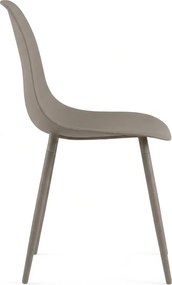Jedálenská stolička OSAKA plastová, šedohnedá