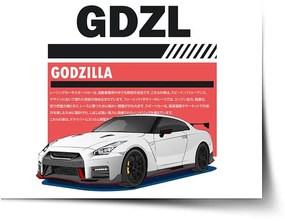 Sablio Plagát Nissan GTR 35 Godzilla - 90x60 cm