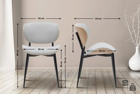 Stolička Enid - látka - Natura / Krémová