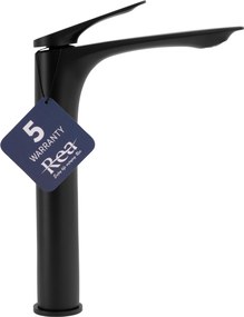 Rea Avalon, vysoká umývadlová batéria h-305, čierna matná, REA-B1126