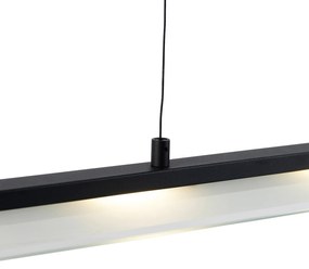 Dizajnové závesné svietidlo čierne vrátane stmievateľného LED 3-stupňového Easylift - Nele
