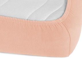 Jersey napínacie prestieradlo na extra vysoký matrac JR-005 Svetlo broskyňové 80 x 200 - výška 40 cm