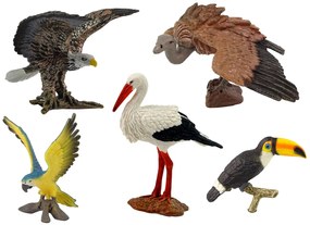 LEAN TOYS Sada Figúrok – 5 vtákov