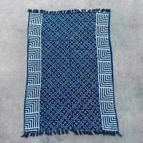 INDIGO vzorovaný prehoz 170x120cm modrý