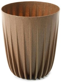 PLASTOVÝ KVETINÁČ STRIPPED ECO 30X25 CM HNEDÁ
