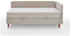 Béžová čalúnená jednolôžková posteľ s úložným priestorom 90x200 cm Cabana – Meise Möbel