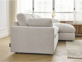 Béžová menčestrová rohová pohovka Belair – Bobochic Paris