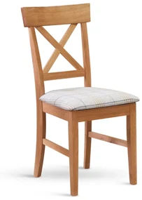 Stima Stolička OAK dub s čalúneným sedákom Vyberte látku ->: SOREL arancio 67
