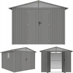 Záhradný domček na náradie z ocele Michigan 304x296 cm Plechová kôlňa s oknom