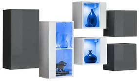 Komoda Switch SB IV grafit/biela