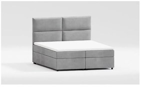 Svetlosivá boxspring posteľ s úložným priestorom 140x200 cm Rico – Ropez