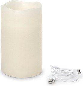 LED sviečka z pravého vosku s projektorom