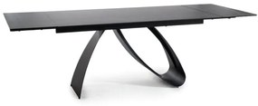 Jedálenský stôl Signal DIUNA CERAMIC, čierny mat-sahar noir
